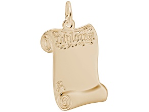 14K Yellow Gold Diploma Charm