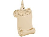 14K Yellow Gold Diploma Charm