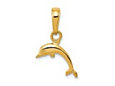 10K Yellow Gold Mini Dolphin Pendant