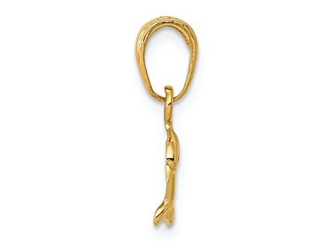10K Yellow Gold Mini Dolphin Pendant