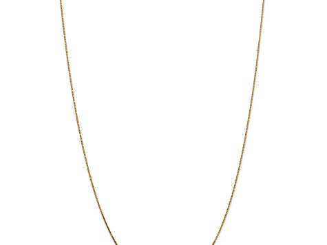 14k Yellow Gold 0.7mm Solid Box 22 Inch Chain