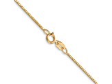 14k Yellow Gold 0.7mm Solid Box 22 Inch Chain