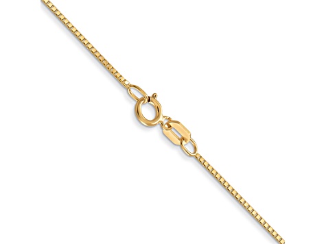 14k Yellow Gold 0.7mm Solid Box 24 Inch Chain
