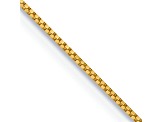 14k Yellow Gold 0.7mm Solid Box 28 Inch Chain