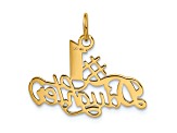 14k Yellow Gold Textured #1 Daughter Charm