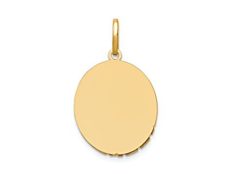 14k Yellow Gold and 14k White Gold Brushed and Textured Our Lady Of Guadalupe Pendant
