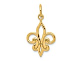 14k Yellow Gold Fleur De Lis Pendant