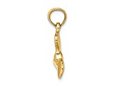 14k Yellow Gold 3D Polished Mini Three Blade Propeller Charm