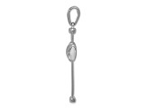 Rhodium over 14k White Gold Latin Cross Pendant