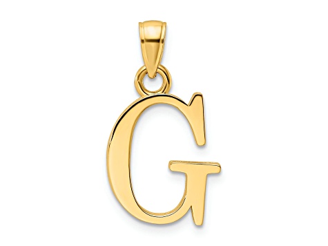 14k Yellow Gold Polished Letter G Pendant