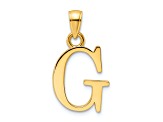 14k Yellow Gold Polished Letter G Pendant