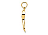 14k Yellow Gold 3D Scuba Flipper Pendant