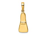 14k Yellow Gold 3D Scuba Flipper Pendant