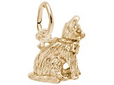 14K Yellow Gold Cat Charm