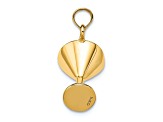 14k Yellow Gold Polished Red and Green Enamel 3D Martini with Cherry Charm
