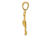 10K Yellow Gold Textured Pelican Pendant