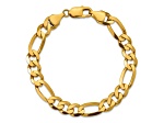 10k Yellow Gold 8.75mm Flat Figaro Link Bracelet