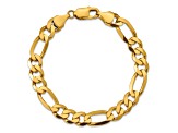 10k Yellow Gold 8.75mm Flat Figaro Link Bracelet