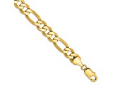 10k Yellow Gold 8.75mm Flat Figaro Link Bracelet