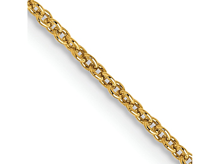 10k Yellow Gold 1.2mm Solid Cable 18 Inch Chain - 184XKB | JTV