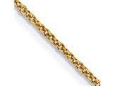 10k Yellow Gold 1.2mm Solid Cable 18 Inch Chain