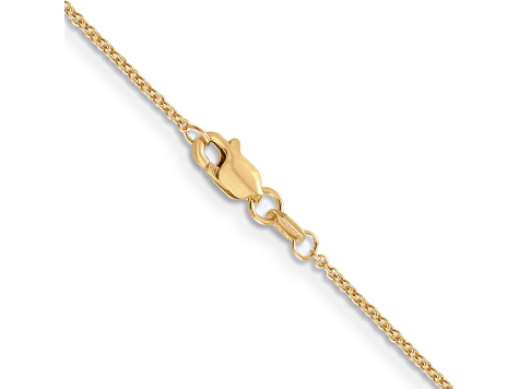 10k Yellow Gold 1.2mm Solid Cable 22 Inch Chain