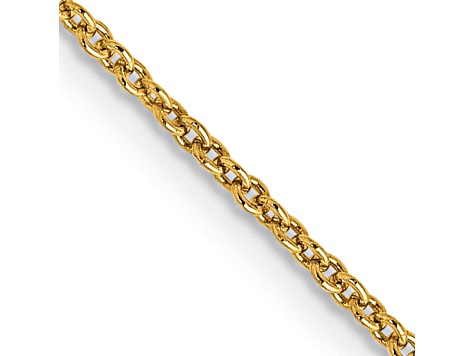 10k Yellow Gold 1.2mm Solid Cable 24 Inch Chain