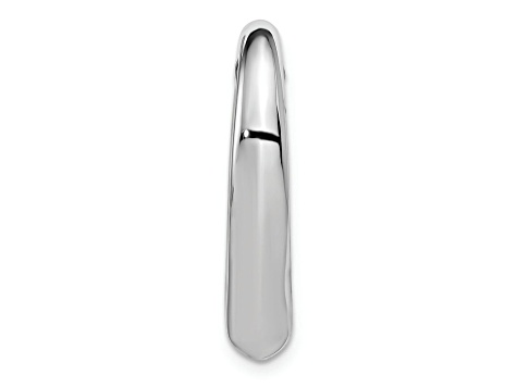 Rhodium Over 14K White Gold Heart Slide Pendant