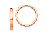 14k Rose Gold Hinged Hoop Earrings