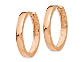 14k Rose Gold Hinged Hoop Earrings