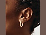 14k Rose Gold Hinged Hoop Earrings
