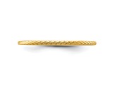 14K Yellow Gold 1.2mm Twisted Wire Pattern Stackable Expressions Band