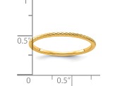 14K Yellow Gold 1.2mm Twisted Wire Pattern Stackable Expressions Band