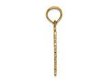 14k Yellow Gold Textured Star of David in Heart Charm