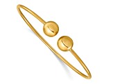 14k Yellow Gold Polished Flexible Cuff Bangle