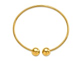 14k Yellow Gold Polished Flexible Cuff Bangle