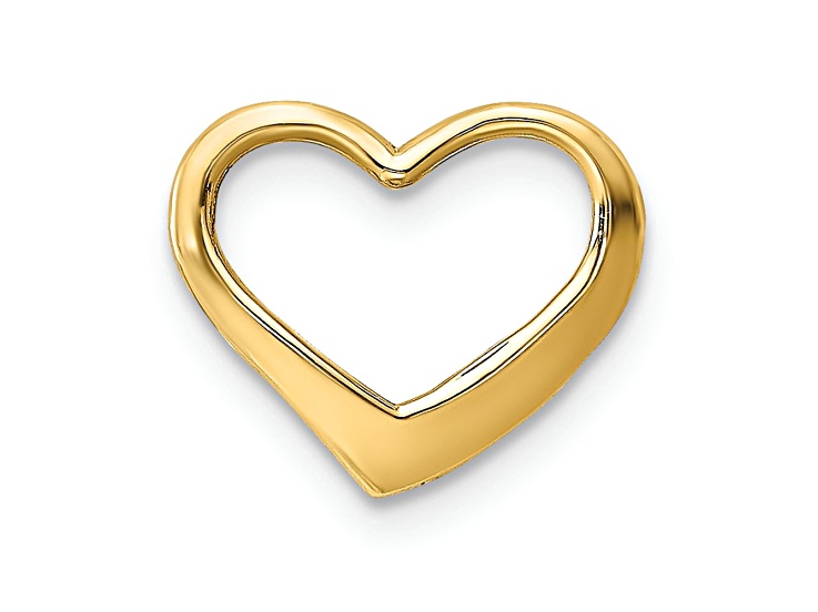 14k Yellow Gold Floating Heart Charm