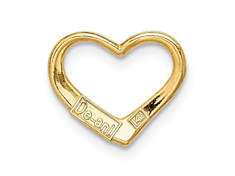 14k Yellow Gold Floating Heart Charm