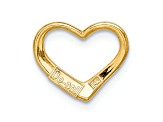 14k Yellow Gold Floating Heart Charm