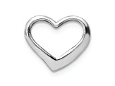 Rhodium Over 14k White Gold 2D Floating Heart Charm