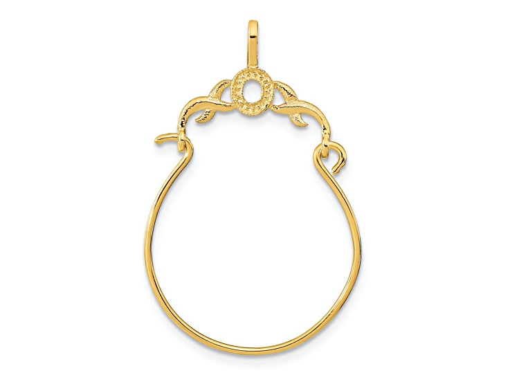 14K Yellow Gold Charm Holder