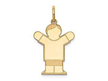 Picture of 14k Yellow Gold Satin Boy Love Charm