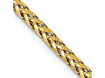 14k Yellow Gold 2.5mm Diamond-Cut Wheat Link 16 Inch Chain