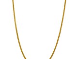 14k Yellow Gold 2.5mm Diamond-Cut Wheat Link 16 Inch Chain