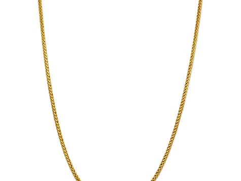 14k Yellow Gold 2.5mm Diamond-Cut Wheat Link 20 Inch Chain