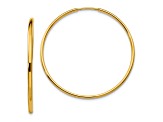 14k Yellow Gold 1 5/16" Endless Hoop Earrings