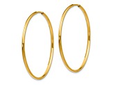 14k Yellow Gold 1 5/16" Endless Hoop Earrings