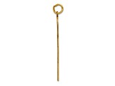 14k Yellow Gold Lasered Ankh Cross Pendant