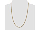 14k 2.75mm Tri-color Gold Pavé Valentino Chain