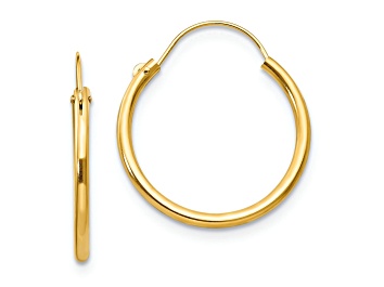 Picture of 14K Yellow Gold Polished Hoop Earrings